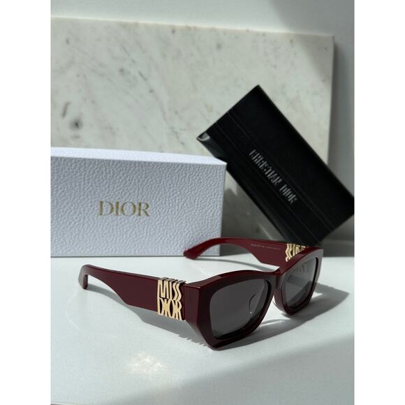 NEW Dior MissDior S1F Cat Eye Sunglasses Burgundy Red main image 4